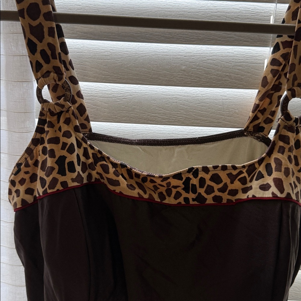 It Figures, Black with Leopard Trim - Women swim dress - Picture 2 of 6